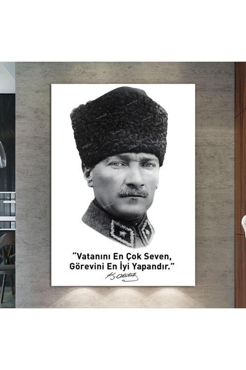 Atatürk Mustafa Kemal Kanvas Tablo (7 Farklı Ölçü)