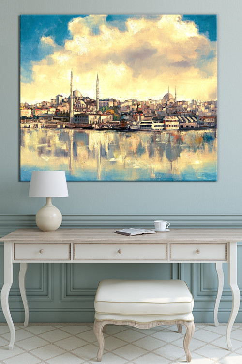 İstanbul Tarihi Yarımada Dekoratif Kanvas Tablo (6 Farklı Ölçü)