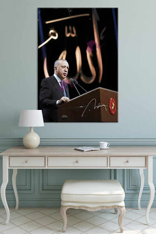 Recep Tayyip Erdoğan Reis Başkan Erdoğan Rte Kanvas Tablo (7 Farklı Ölçü)