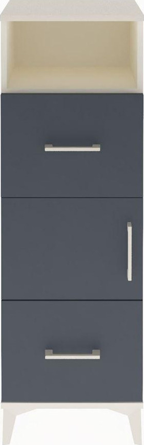 Arges Dolap 2 Raflı 2 Çekmeceli Tek Kapaklı 44x30x134 Aytaşı-Antrasit