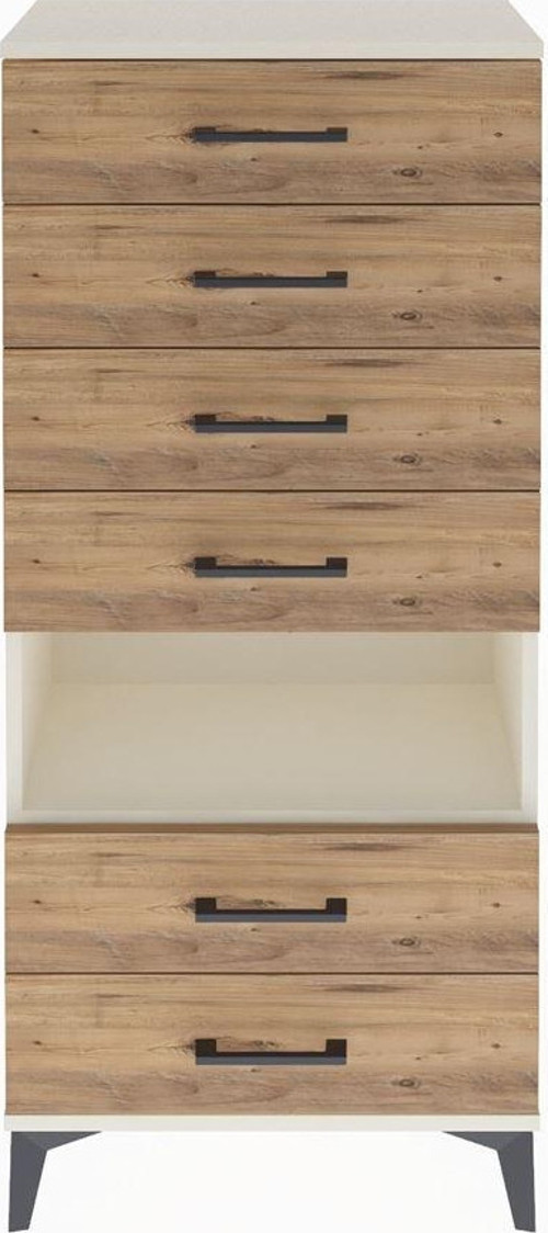 Arges Dolap Tek Raflı 6 Çekmeceli 60x30x134 Aytaşı-Çam