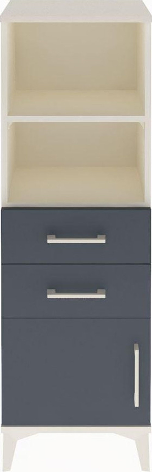 Arges Dolap 2 Raflı 2 Çekmeceli Tek Kapaklı 44x30x134 Aytaşı-Antrasit