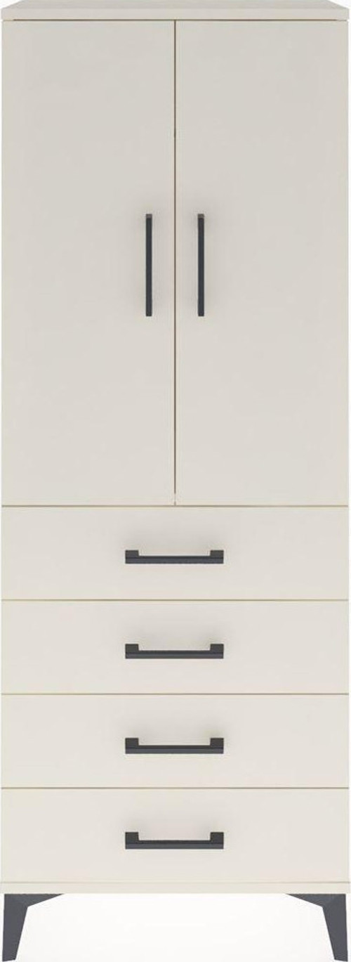 Arges Dolap Tek Raflı 4 Çekmeceli Tek Askılı 60x30x163 Aytaşı-Aytaşı