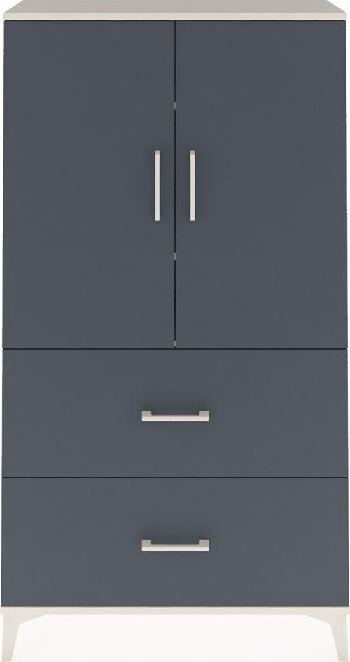 Arges Dolap 3 Raflı 2 Çekmeceli 2 Kapaklı 88x30x163 Aytaşı-Antrasit