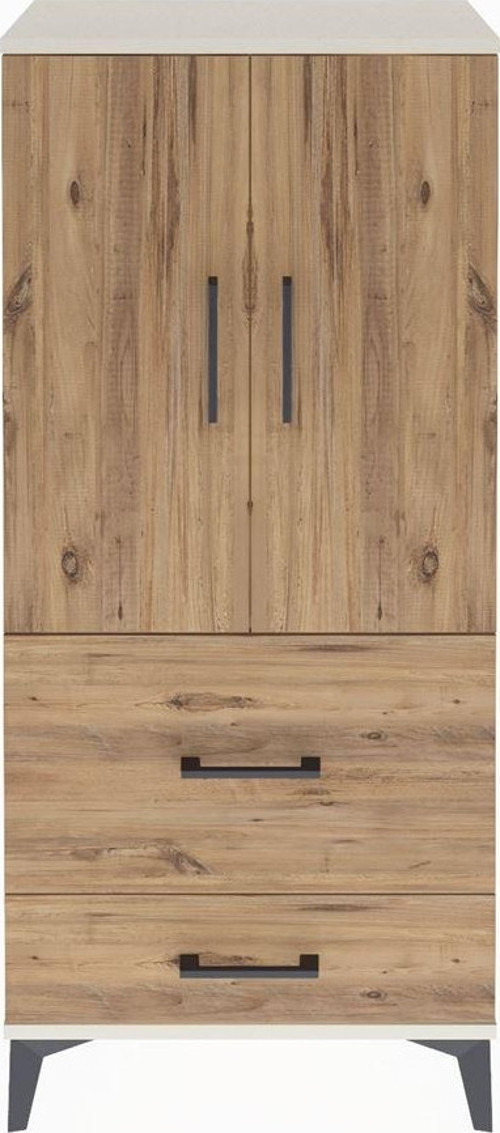 Arges Dolap Tek Raflı 2 Çekmeceli 2 Kapaklı 60x30x134 Aytaşı-Çam
