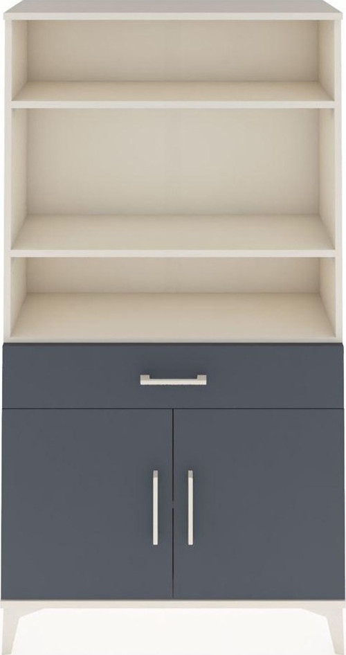 Arges Dolap 3 Raflı Tek Çekmeceli 2 Kapaklı 88x30x163 Aytaşı-Antrasit