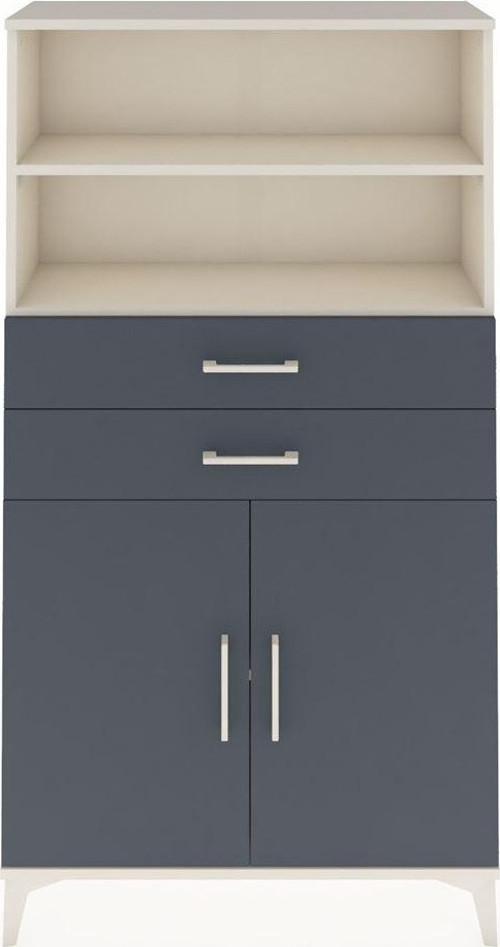 Arges Dolap 3 Raflı 2 Çekmeceli 2 Kapaklı 88x30x163 Aytaşı-Antrasit