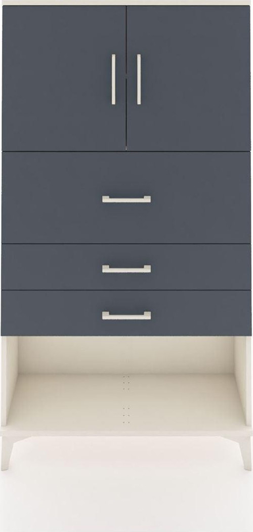 Arges Dolap 2 Raflı 3 Çekmeceli 2 Kapaklı 88x30x163 Aytaşı-Antrasit