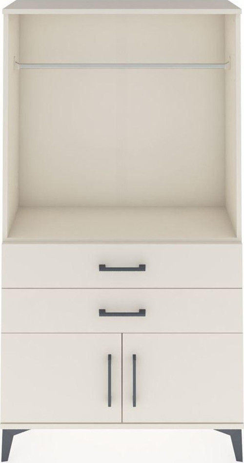 Arges Dolap Tek Raflı 2 Çekmeceli Tek Askılı 88x30x163 Aytaşı-Aytaşı