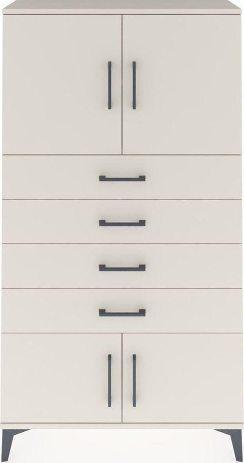 Arges Dolap 2 Raflı 4 Çekmeceli 4 Kapaklı 88 x 30 x 163 cm Aytaşı - Aytaşı