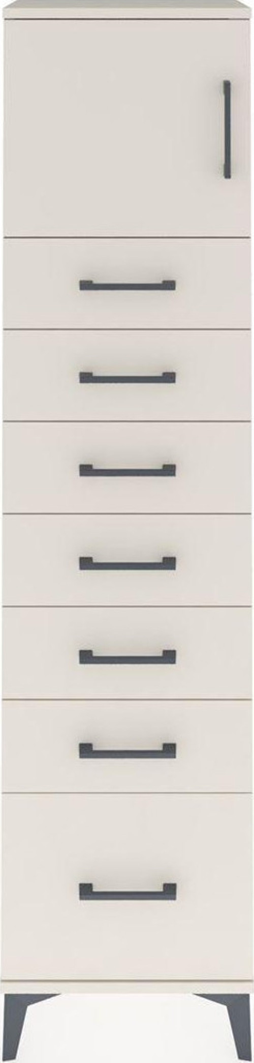 Arges Dolap 1 Raflı 7 Çekmeceli 1 Kapaklı 44 x 30 x 182 cm Aytaşı - Aytaşı