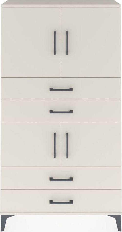 Arges Dolap 3 Raflı 4 Çekmeceli 4 Kapaklı 88 x 30 x 163 cm Aytaşı - Aytaşı