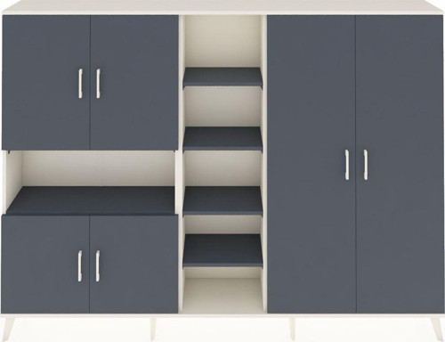 Arges Dolap 13 Raflı 6 Kapaklı 220x30x163 Aytaşı-Antrasit