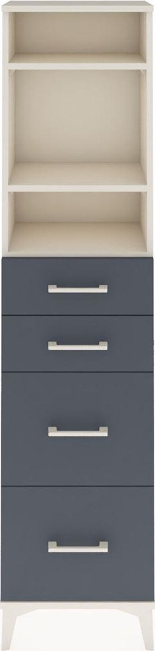 Arges Dolap 3 Raflı 4 Çekmeceli 44x30x182 Aytaşı-Antrasit
