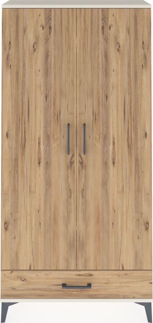 Arges Dolap 5 Raflı 1 Çekmeceli 2 Kapaklı 88 x 30 x 182 cm Aytaşı - Çam