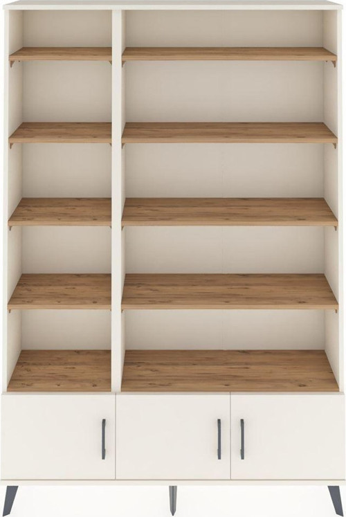 Arges Dolap 10 Raflı 3 Kapaklı 132 x 30 x 195 cm Aytaşı - Aytaşı - Çam