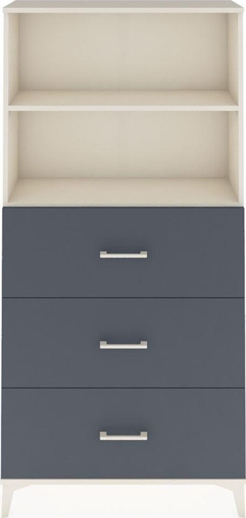 Arges Dolap 2 Raflı 3 Çekmeceli 88 x 30 x 182 cm Aytaşı - Antrasit