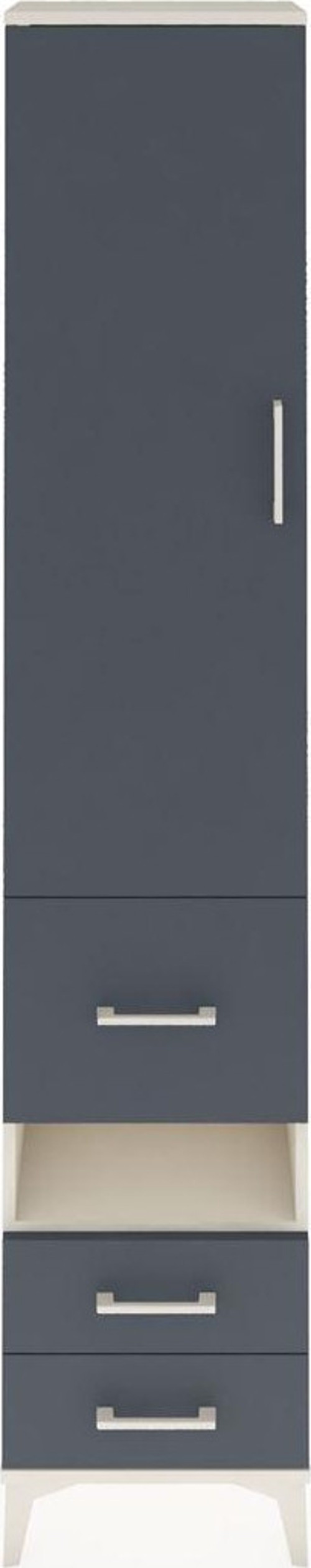 Arges Dolap 3 Raflı 3 Çekmeceli Tek Askılı 44x30x221 Aytaşı-Antrasit