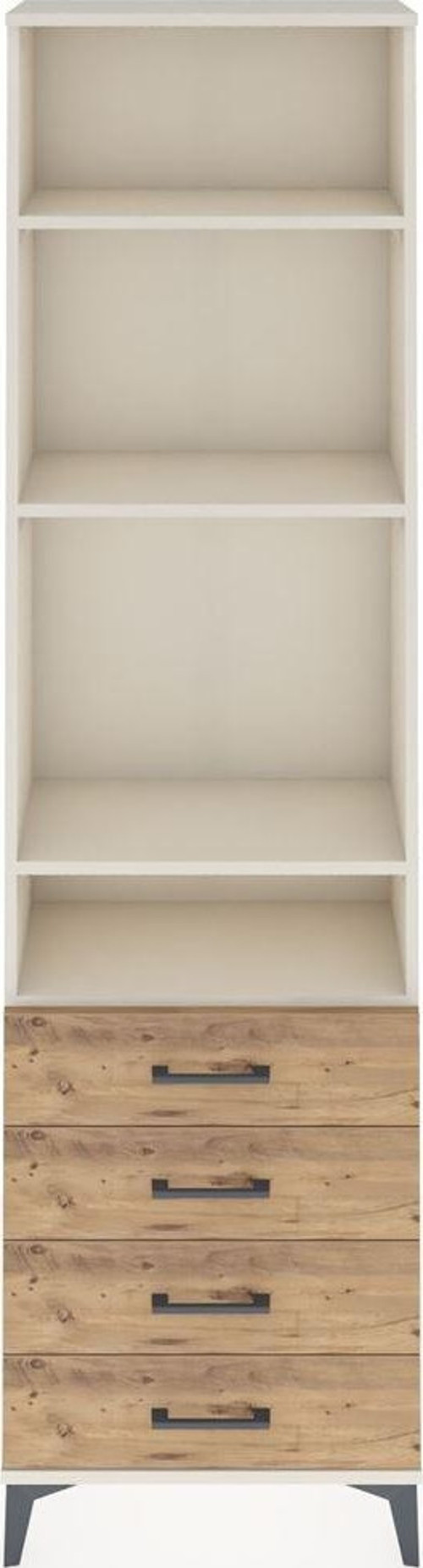 Arges Dolap 4 Raflı 4 Çekmeceli 60x30x221 Aytaşı-Çam
