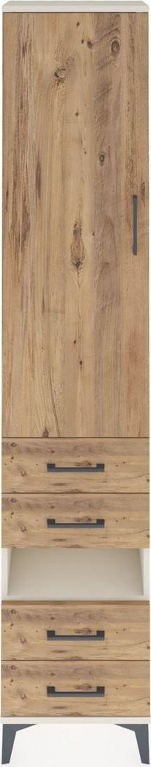 Arges Dolap 3 Raflı 4 Çekmeceli Tek Askılı 44x30x221 Aytaşı-Çam