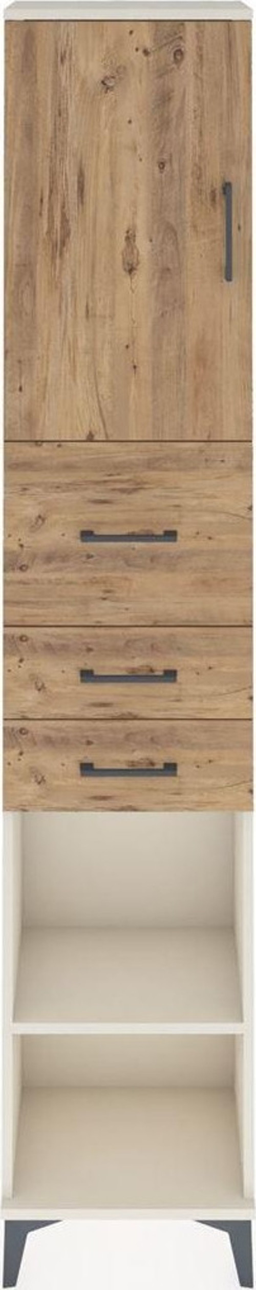 Arges Dolap 3 Raflı 3 Çekmeceli Tek Kapaklı 44x30x221 Aytaşı-Çam