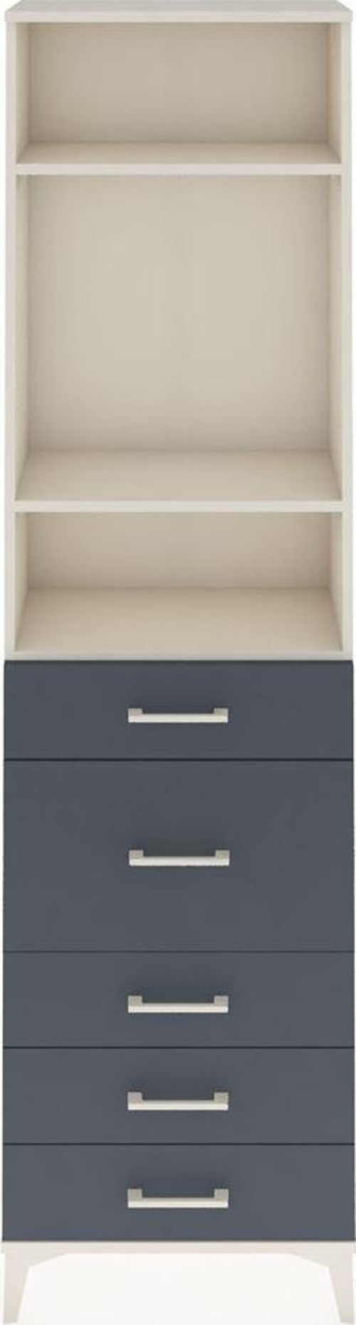 Arges Dolap 3 Raflı 5 Çekmeceli 60x30x221 Aytaşı-Antrasit
