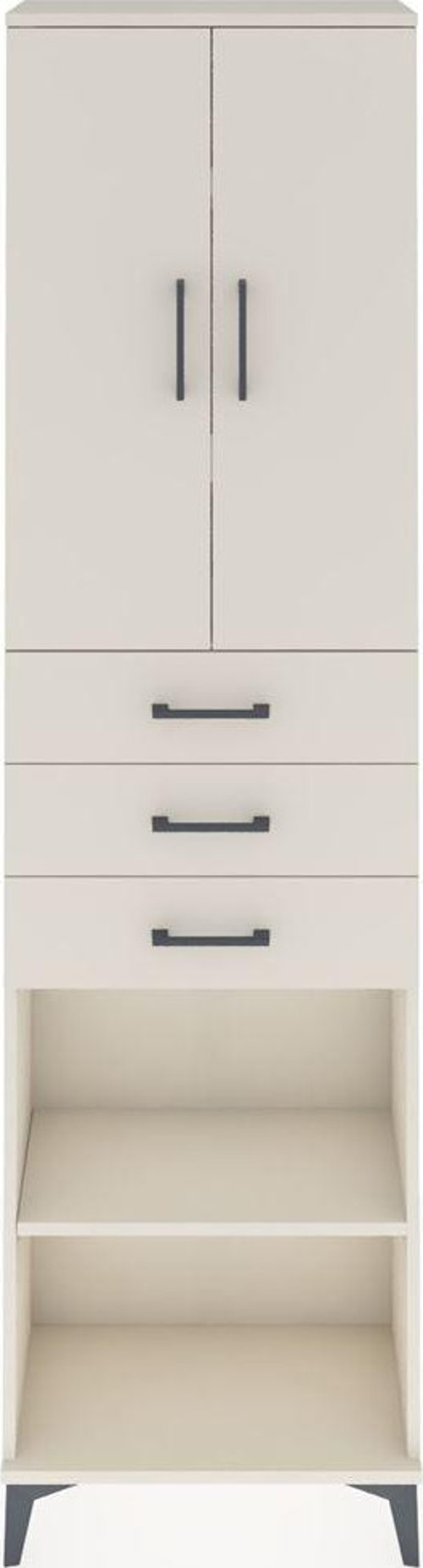 Arges Dolap 4 Raflı 3 Çekmeceli 2 Kapaklı 60x30x221 Aytaşı-Aytaşı