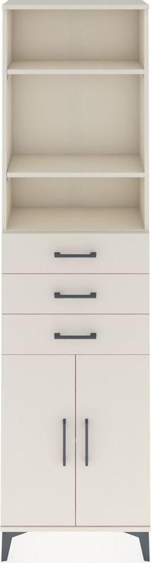 Arges Dolap 4 Raflı 3 Çekmeceli 2 Kapaklı 60x30x221 Aytaşı-Aytaşı