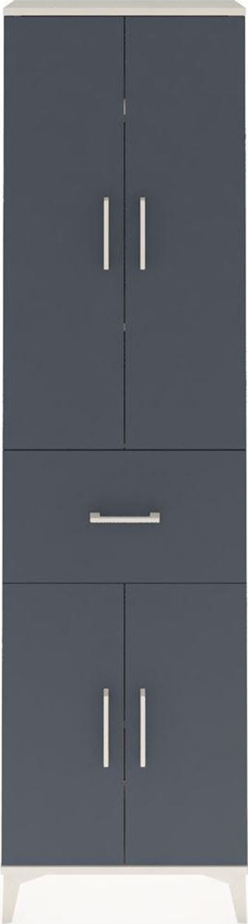 Arges Dolap 4 Raflı Tek Çekmeceli 4 Kapaklı 60x30x221 Aytaşı-Antrasit