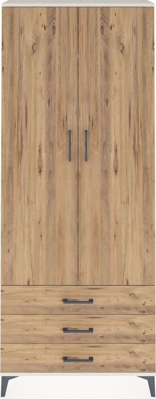 Arges Dolap 4 Raflı 3 Çekmeceli 2 Kapaklı 88x30x221 Aytaşı-Çam