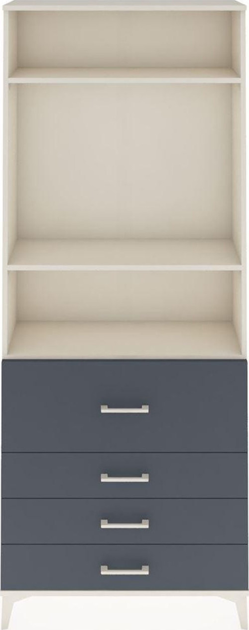 Arges Dolap 3 Raflı 4 Çekmeceli 88x30x221 Aytaşı-Antrasit