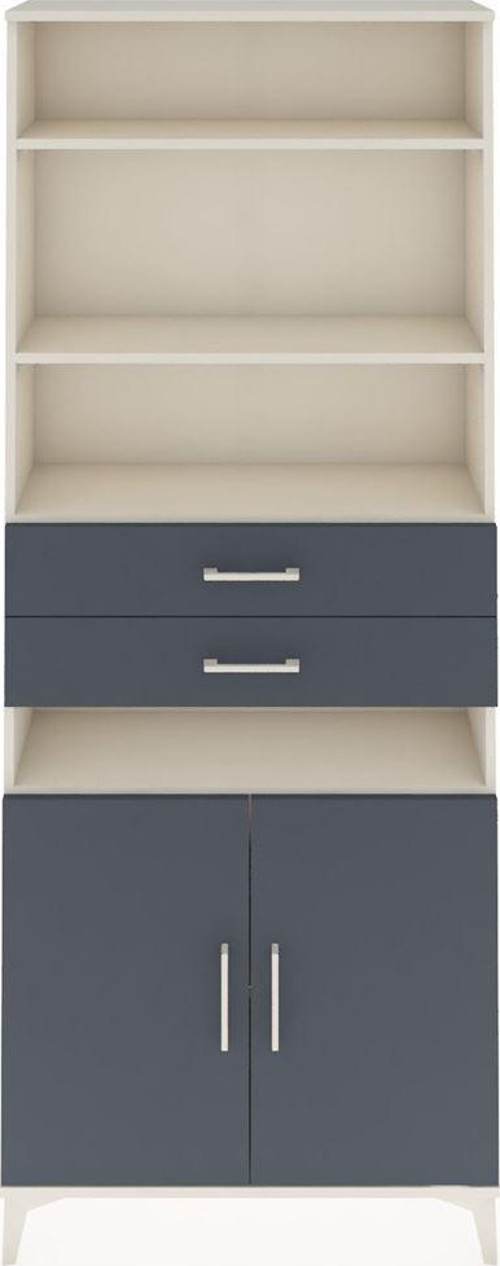 Arges Dolap 5 Raflı 2 Çekmeceli 2 Kapaklı 88x30x221 Aytaşı-Antrasit