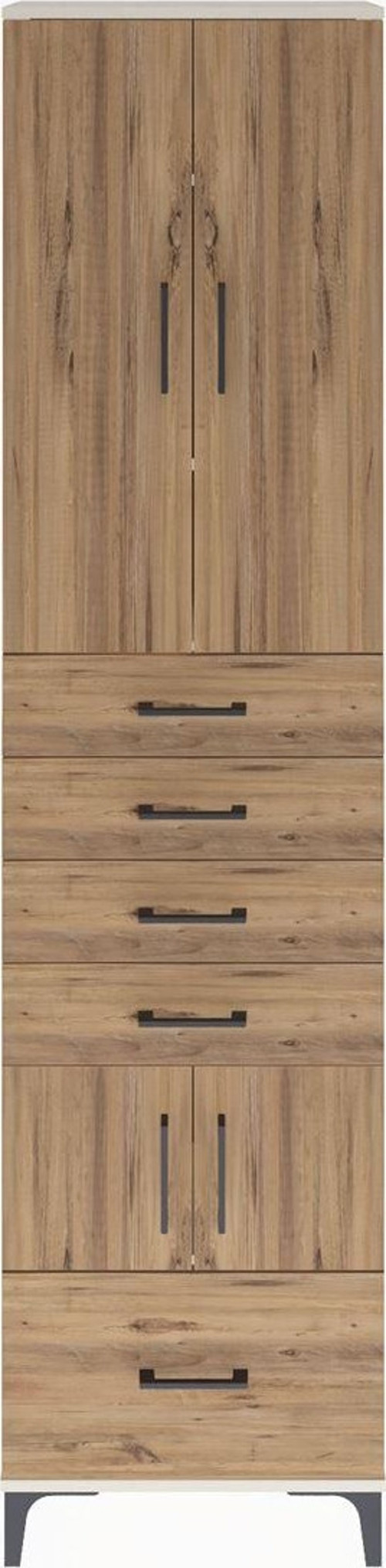 Arges Dolap 4 Raflı 5 Çekmeceli 4 Kapaklı 60x30x243 Aytaşı-Çam