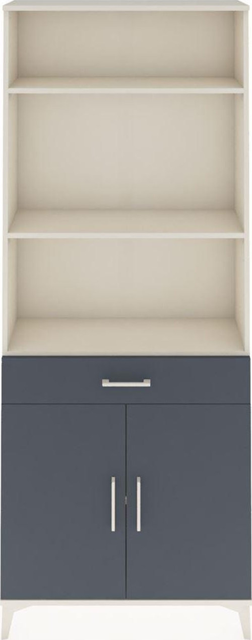 Arges Dolap 4 Raflı Tek Çekmeceli 2 Kapaklı 88x30x221 Aytaşı-Antrasit