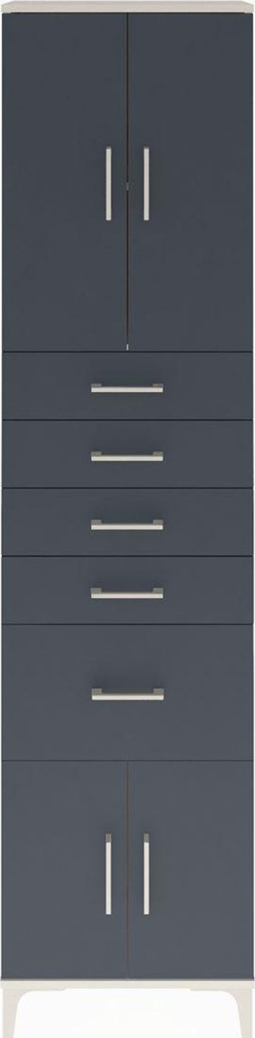 Arges Dolap 2 Raflı 5 Çekmeceli 4 Kapaklı 60x30x243 Aytaşı-Antrasit