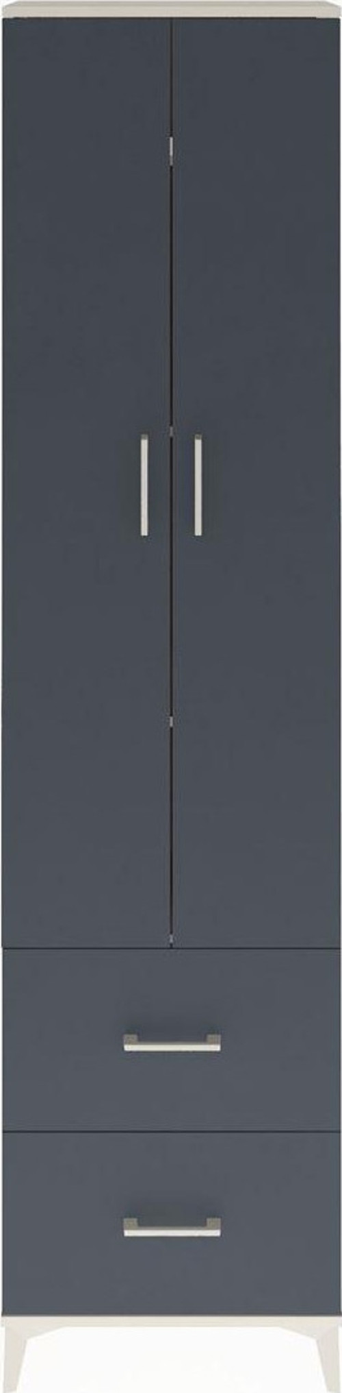 Arges Dolap 4 Raflı 2 Çekmeceli 2 Kapaklı 60x30x243 Aytaşı-Antrasit