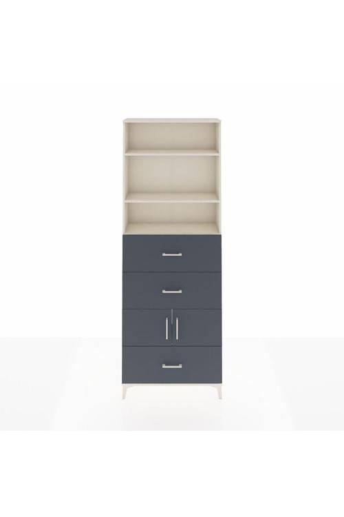 Arges Dolap 4 Raflı 3 Çekmeceli 2 Kapaklı 88x30x243 Aytaşı-Antrasit