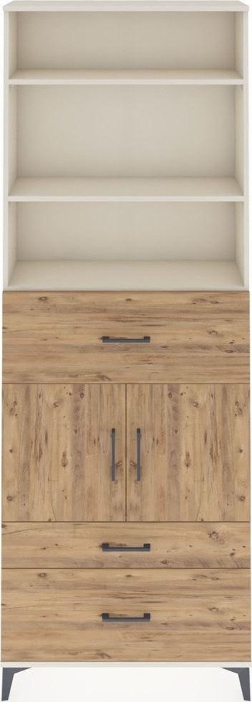 Arges Dolap 4 Raflı 3 Çekmeceli 2 Kapaklı 88x30x243 Aytaşı-Çam