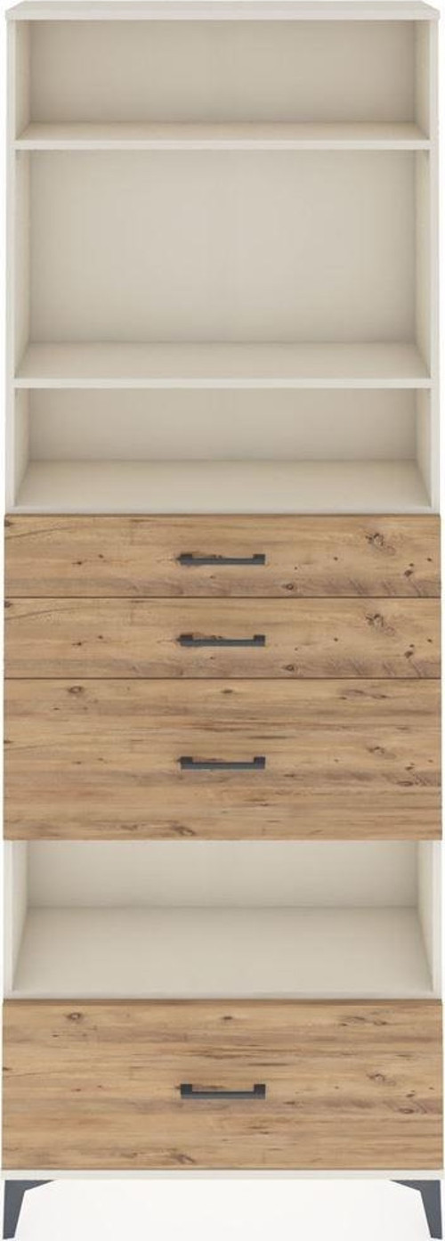 Arges Dolap 4 Raflı 4 Çekmeceli 88x30x243 Aytaşı-Çam