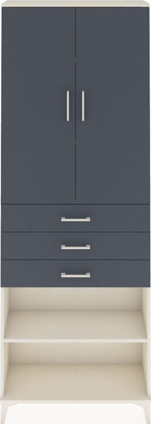Arges Dolap 4 Raflı 3 Çekmeceli 2 Kapaklı 88x30x243 Aytaşı-Antrasit