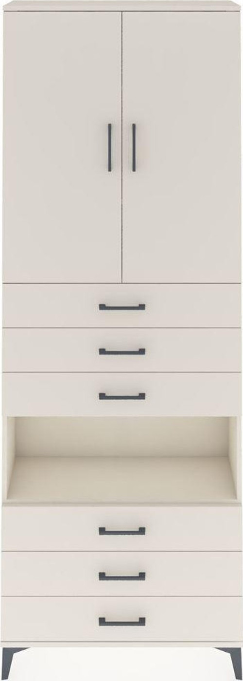 Arges Dolap 4 Raflı 6 Çekmeceli 2 Kapaklı 88x30x243 Aytaşı-Aytaşı