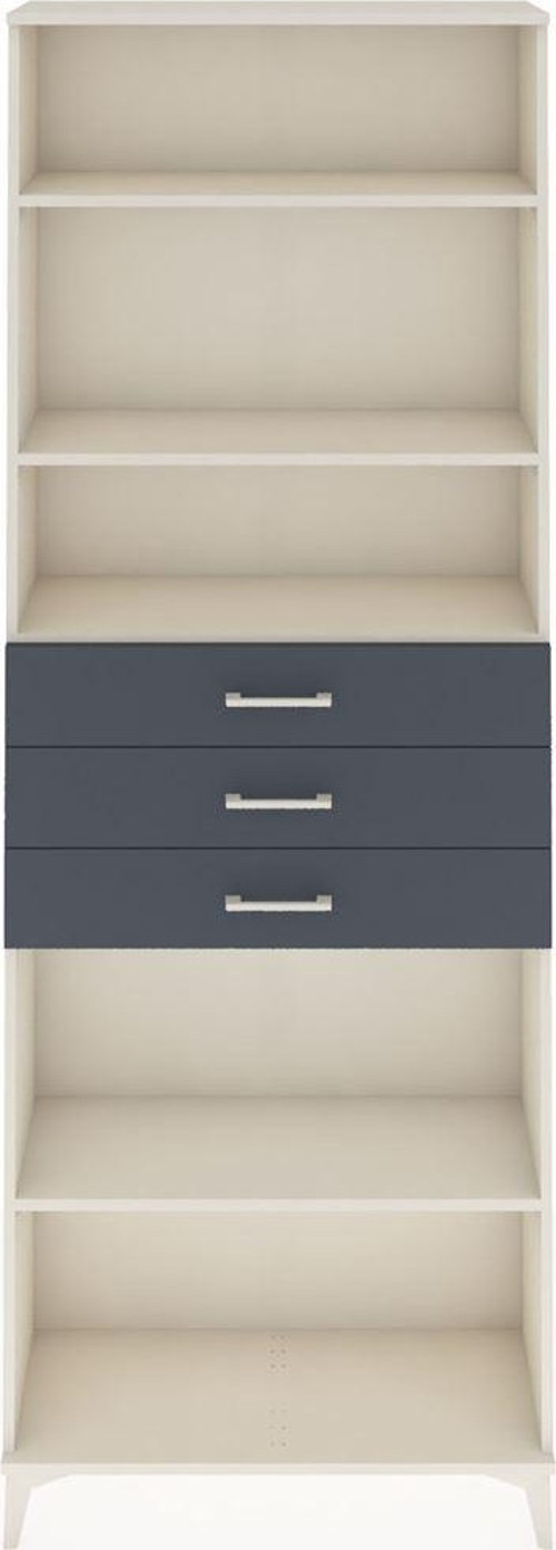 Arges Dolap 4 Raflı 3 Çekmeceli 88x30x243 Aytaşı-Antrasit