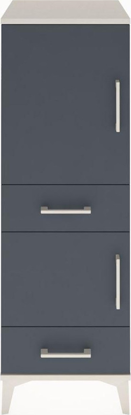 Hyperion Dolap 3 Raflı 2 Çekmeceli 2 Kapaklı 44 x 44 x 134 cm Aytaşı - Antrasit