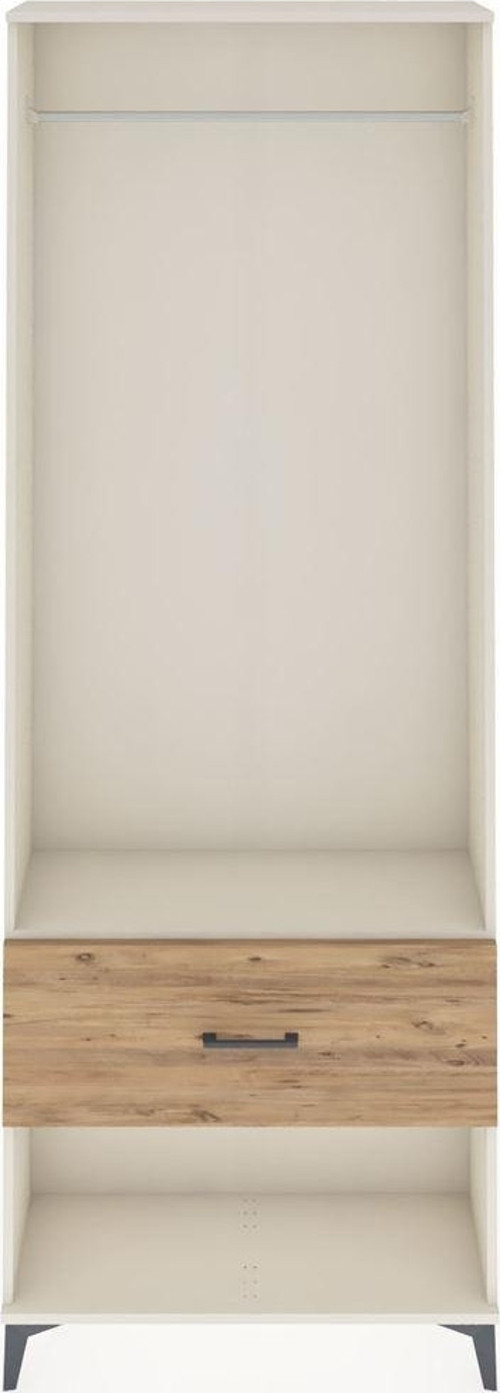 Arges Dolap Tek Raflı Tek Çekmeceli Tek Askılı 88x30x243 Aytaşı-Çam