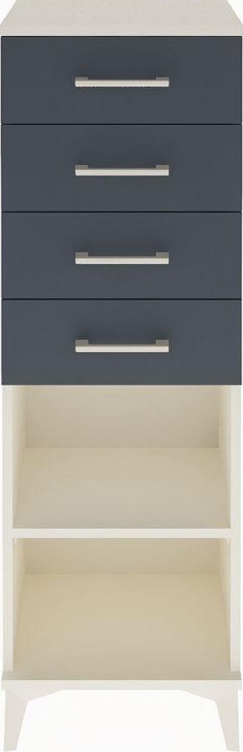Arges Dolap Tek Raflı 4 Çekmeceli 44x30x134 Aytaşı-Antrasit
