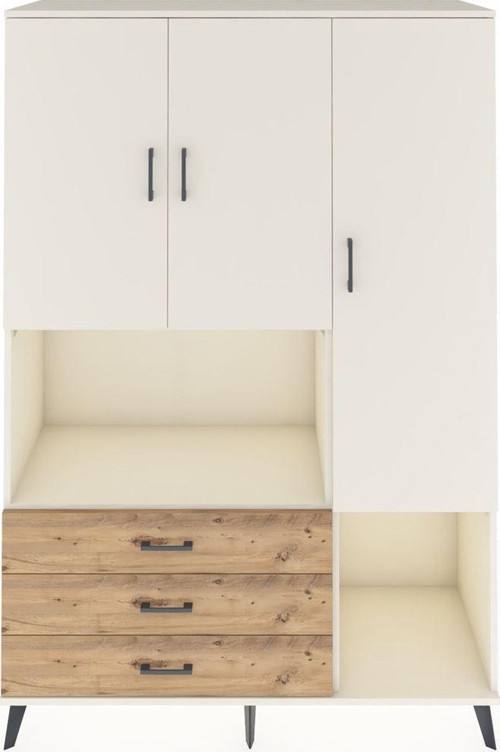 Hyperion Dolap 6 Raflı 3 Çekmeceli 3 Kapaklı 132 x 44 x 195 cm Aytaşı - Aytaşı - Çam