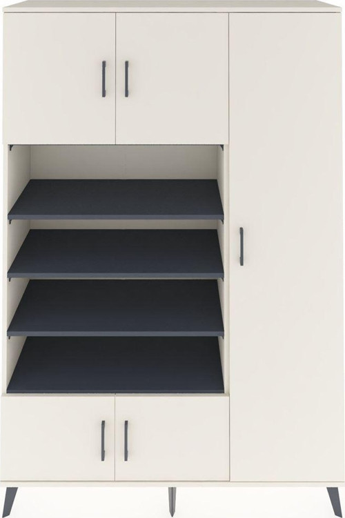 Hyperion Dolap 11 Raflı 5 Kapaklı 132 x 44 x 195 cm Aytaşı - Aytaşı - Antrasit