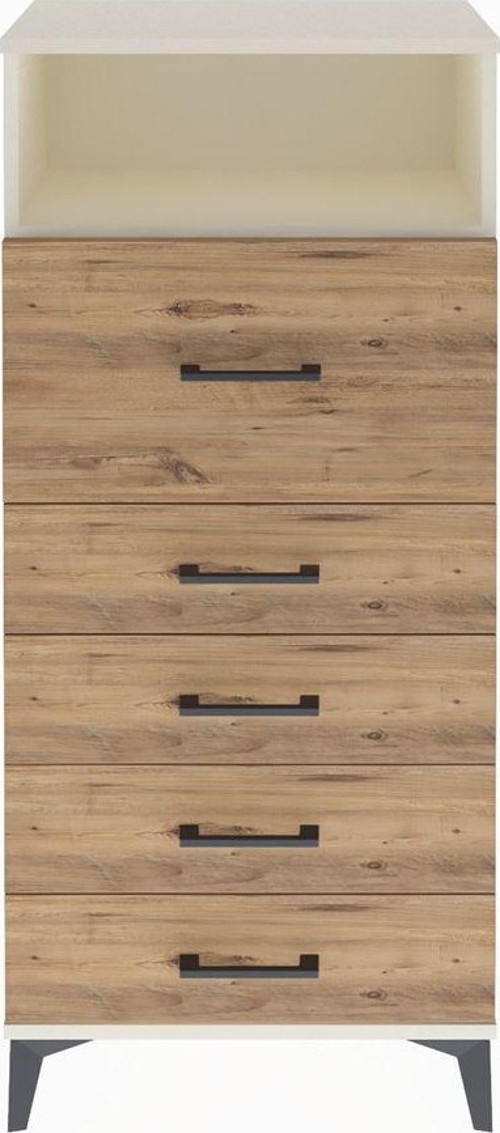Arges Dolap Tek Raflı 5 Çekmeceli 60x30x134 Aytaşı-Çam