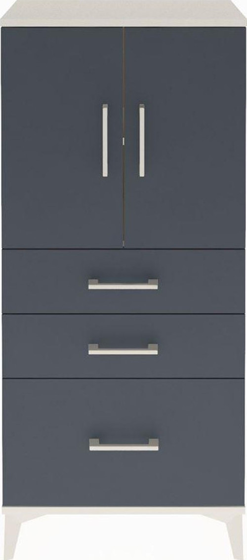 Arges Dolap 2 Raflı 3 Çekmeceli 2 Kapaklı 60x30x134 Aytaşı-Antrasit