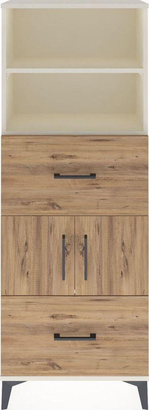 Arges Dolap 3 Raflı 2 Çekmeceli 2 Kapaklı 60 x 30 x 163 cm Aytaşı - Çam